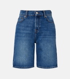 7 For All Mankind Lola distressed denim Bermuda shorts