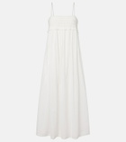 Posse Danielle lace-trimmed cotton midi dress