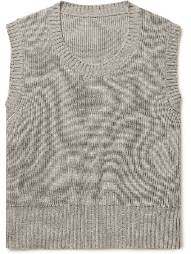 Photo: STÒFFA - Ribbed Cashmere Sweater Vest - Brown