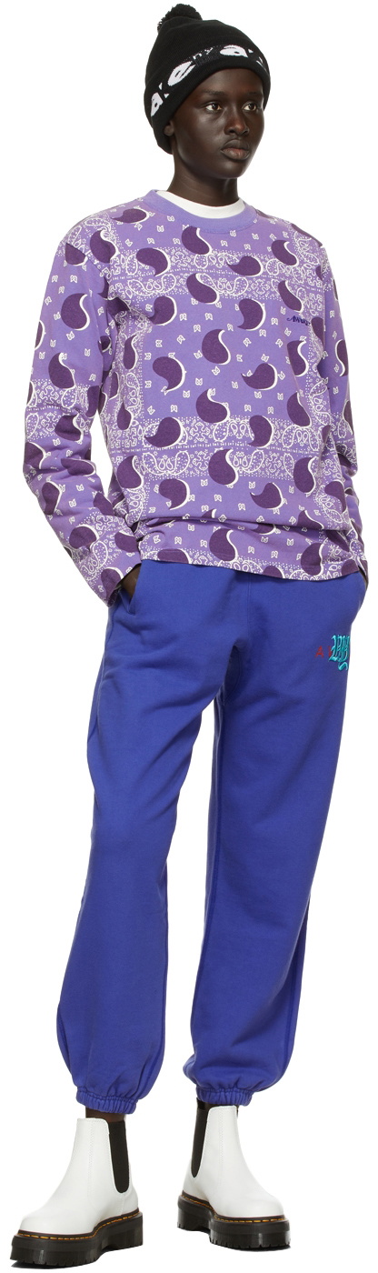 Awake NY Purple Big Paisley Long Sleeve T-Shirt Awake NY