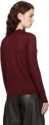 CO Burgundy Long Sleeve Crew Sweater