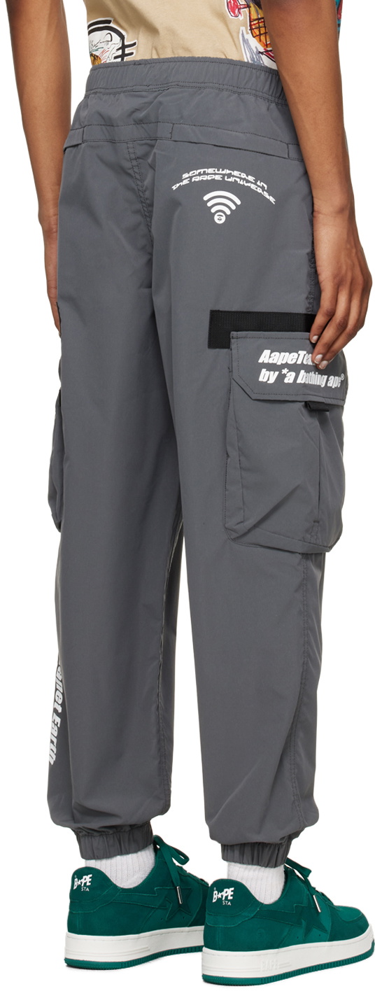 AAPE by A Bathing Ape Gray Bonded Cargo Pants AAPE by A Bathing Ape
