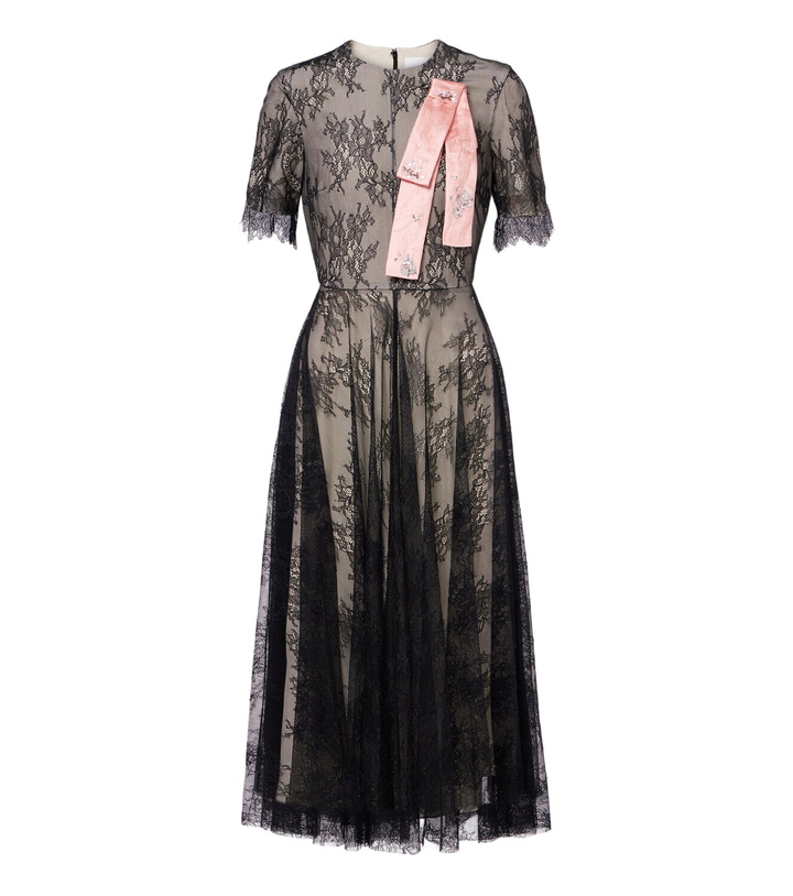 Photo: Erdem Embellished lace midi dress