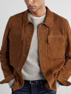 TOM FORD - Panelled Suede Jacket - Brown