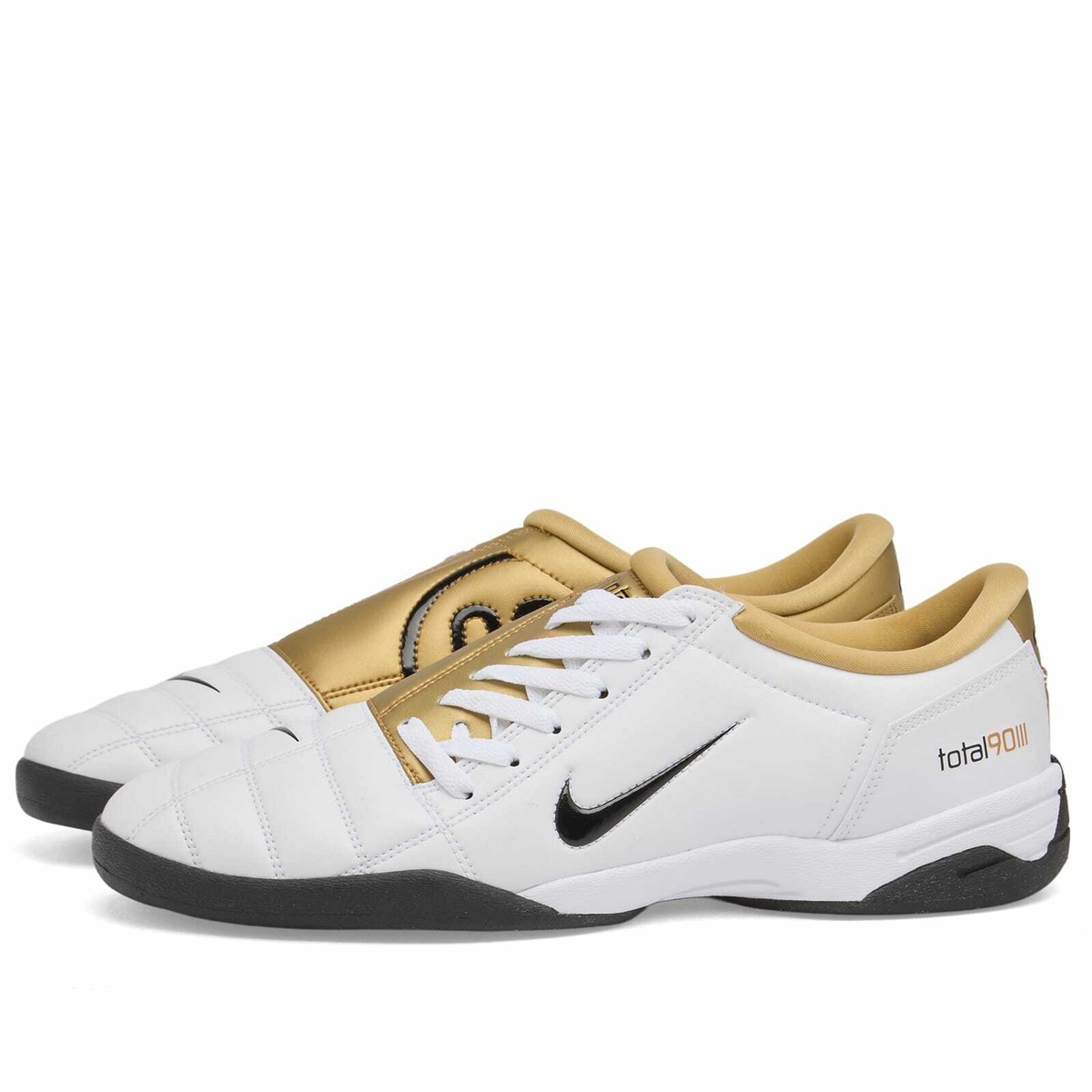 Nike T90 SP Sneaker in White/Black/Gold