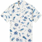 Visvim Men's Wallis Print Vacation Shirt in Blue