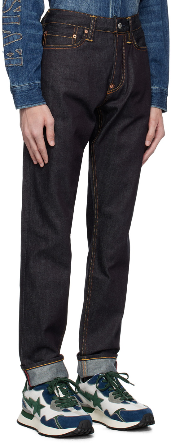 Evisu Blue Printed Jeans