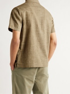 FOLK - Camp-Collar Gingham Cotton Shirt - Brown - 1