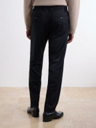 Canali - Straight-Leg Wool-Flannel Trousers - Black