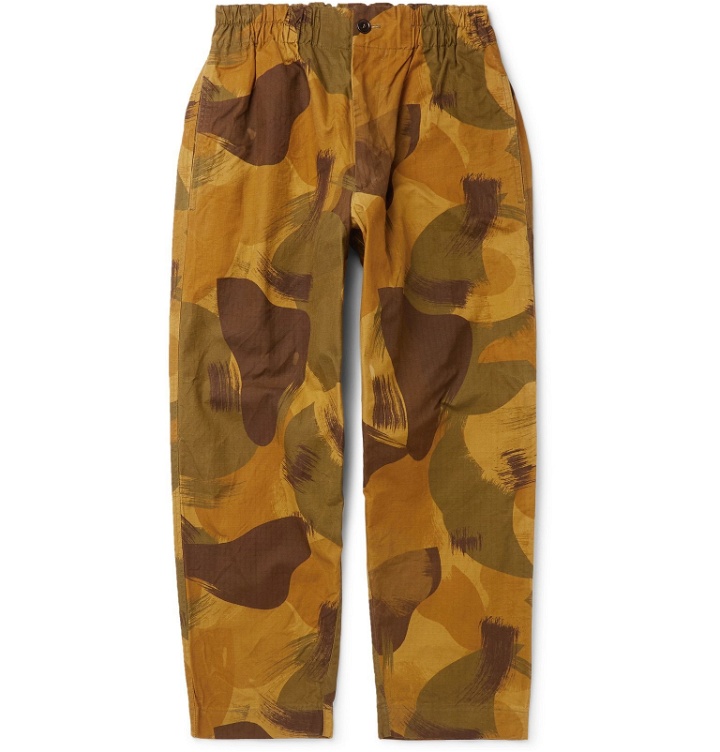 Photo: YMC - Tapered Camouflage-Print Organic Cotton-Ripstop Trousers - Brown
