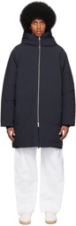 Jil Sander Navy Hooded Down Coat