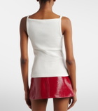 Courrèges Ribbed-knit cotton tank top