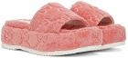 Gucci Pink GG Platform Sandals