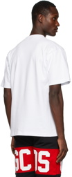 GCDS White Basic Logo T-Shirt