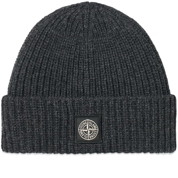 Photo: Stone Island Wool Patch Logo Beanie Dark Grey