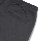 A.P.C. - Kaplan Slim-Fit Herringbone Cotton and Virgin Wool-Blend Drawstring Trousers - Gray