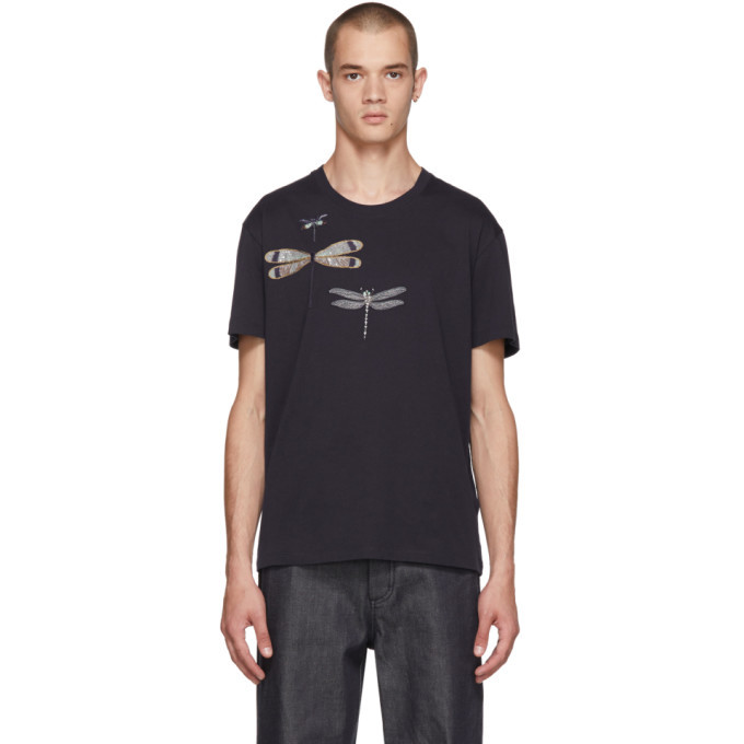 Photo: Valentino Navy Dragon Fly T-Shirt