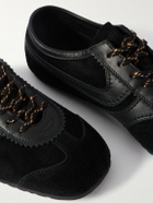 Dries Van Noten - Leather-Trimmed Suede Sneakers - Black