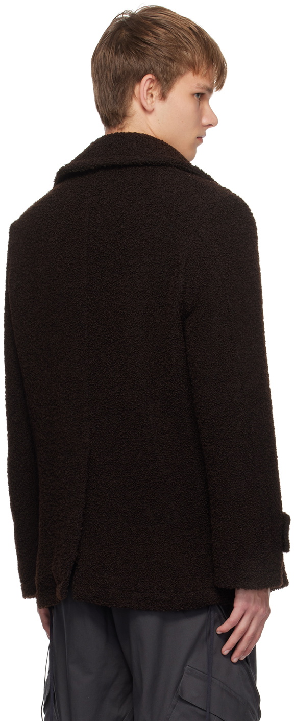NVRFRGT Brown Double-Breasted Jacket