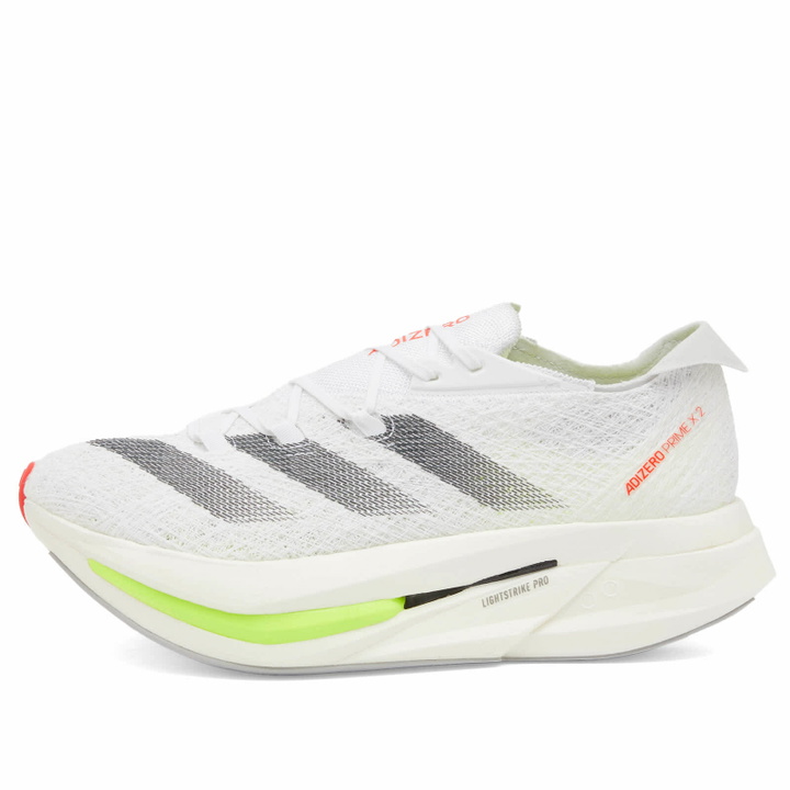 Photo: Adidas Running adidas Adizero Prime X 2 Strung Sneaker in Ftwr White/Core Black/Lucid Red