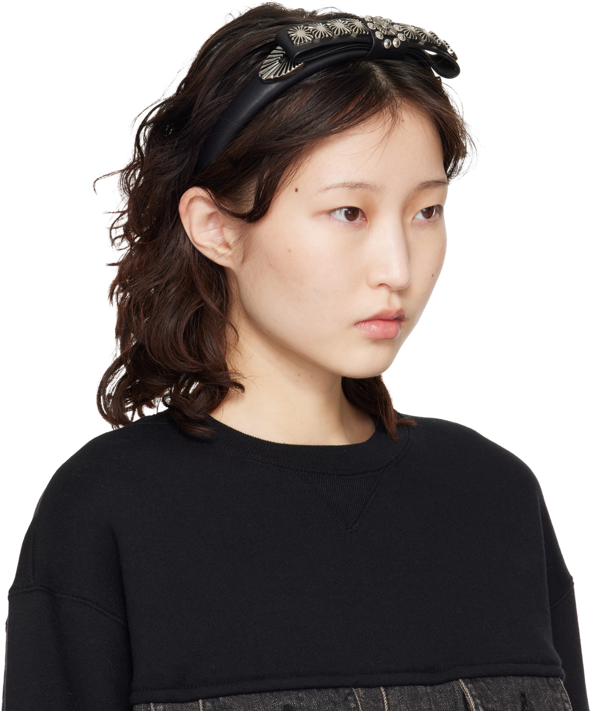 Toga Pulla Black Metal Ribbon Headband
