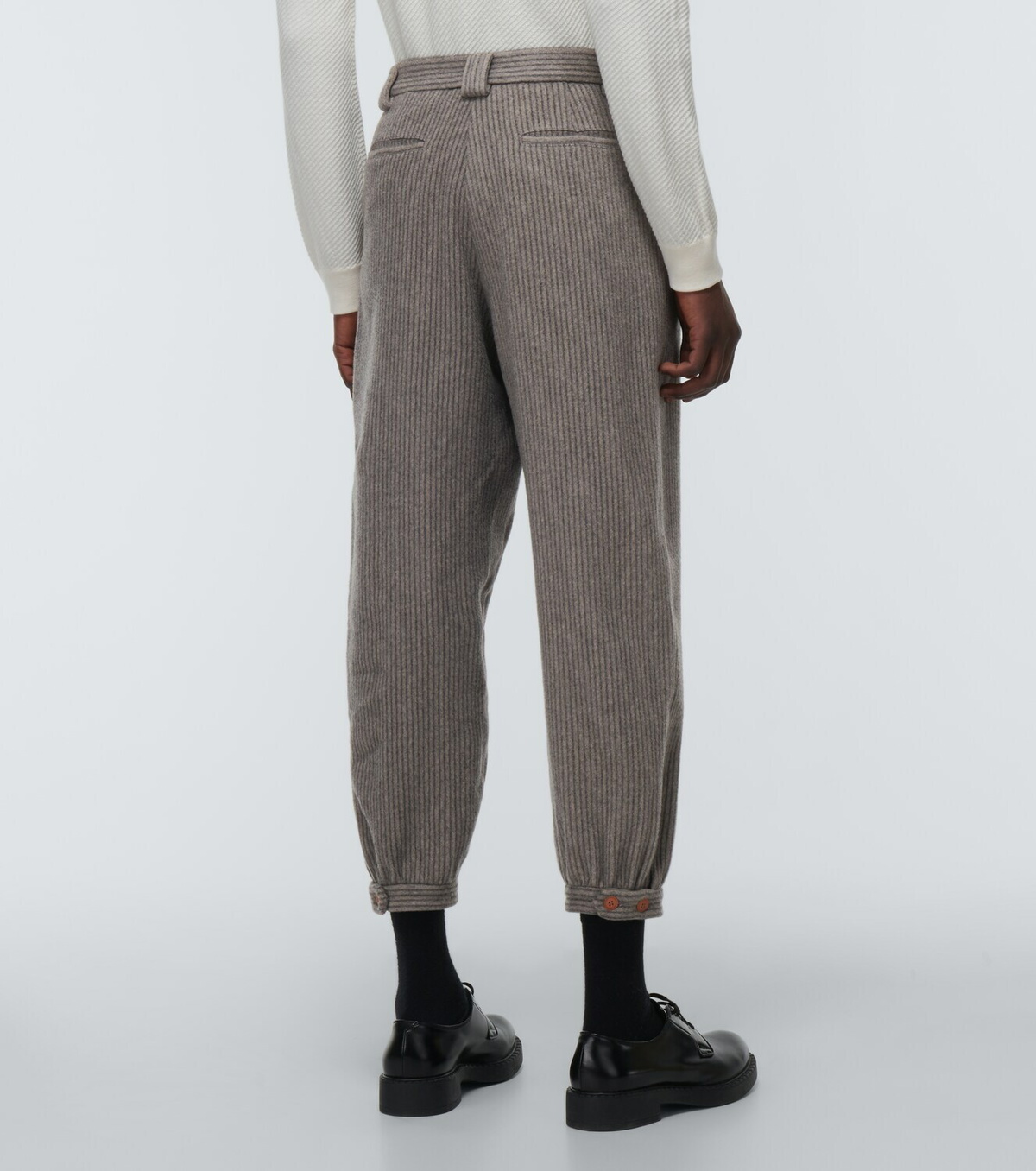 Giorgio Armani Pinstripe cashmere and wool pants Giorgio Armani Giorgio Armani Pinstripe cashmere and wool pants Giorgio Armani