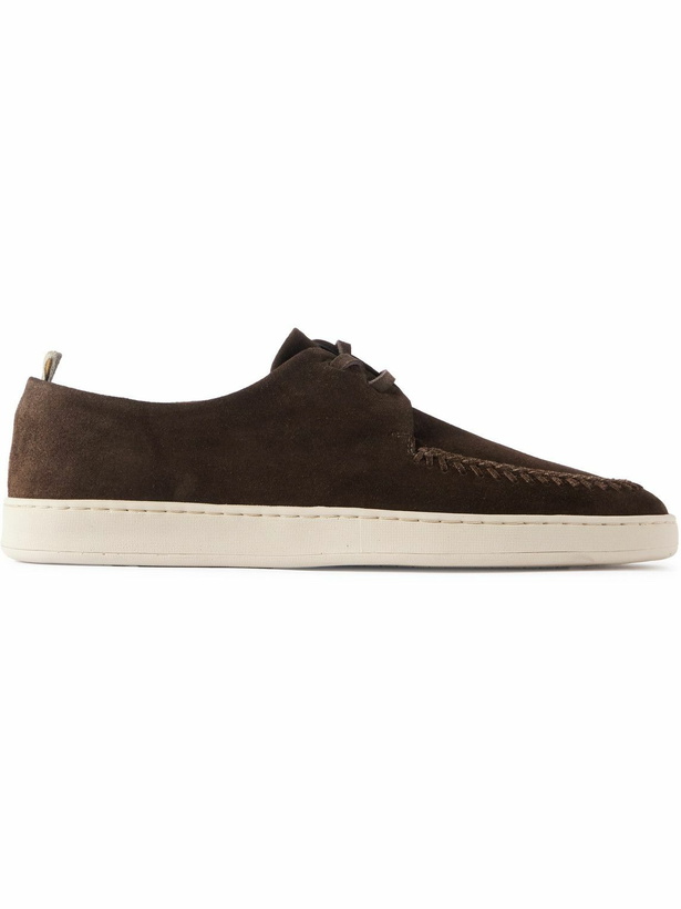 Photo: Officine Creative - Herbie 012 Suede Derby Shoes - Brown