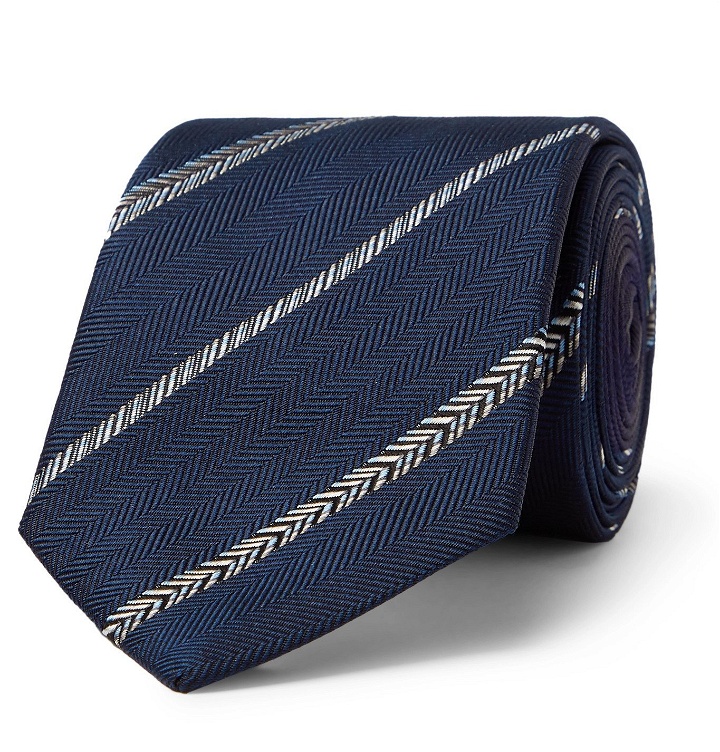 Photo: Missoni - 7cm Herringbone Silk Tie - Blue