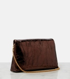 Dries Van Noten Envelope Small metallic leather clutch