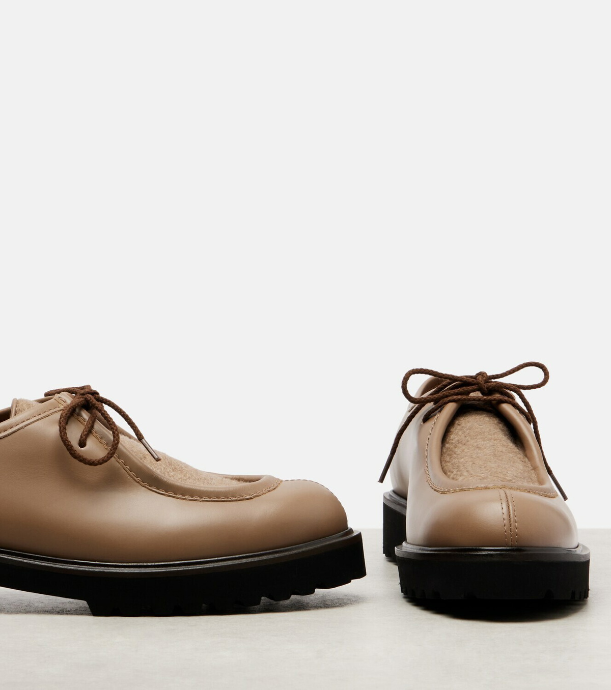 Max Mara Track leather loafers