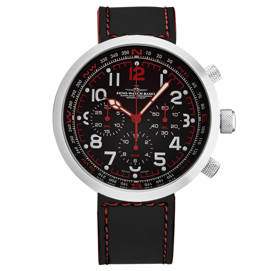 Zeno Ronda Auto Chronograph Automatic Black Dial Mens Watch B560-A17