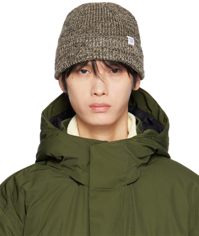 Photo: NORSE PROJECTS Brown & Beige Rib Beanie