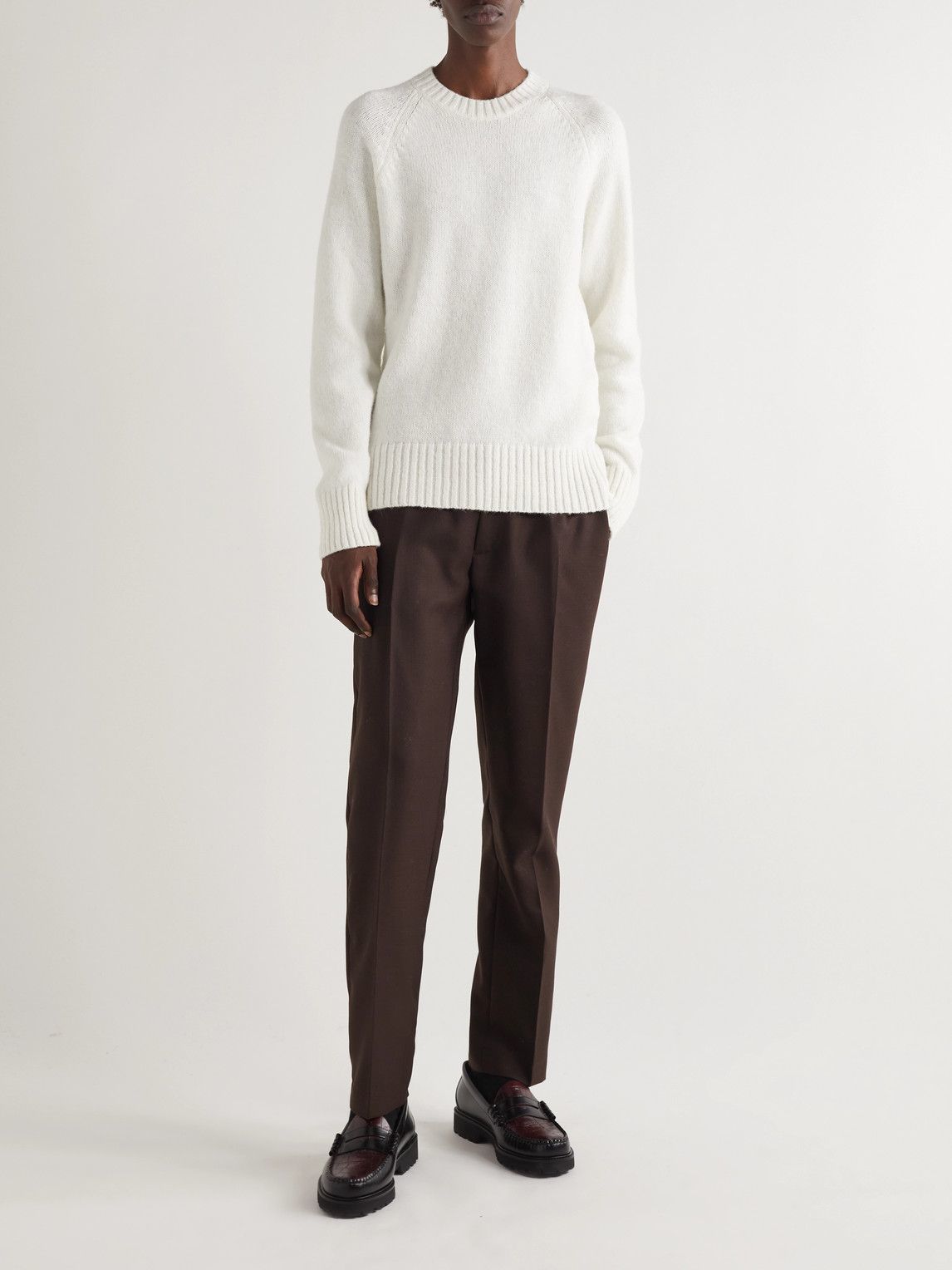 AMI PARIS - Knitted Sweater - White AMI