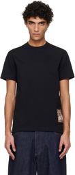 Burberry Black Check Label Cotton T-shirt