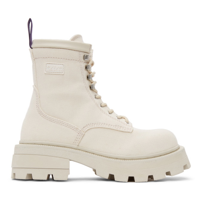 Photo: Eytys Off-White Canvas Michigan Boots