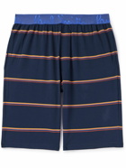 Paul Smith - Striped Stretch-Cotton Jersey Pyjama Shorts - Blue