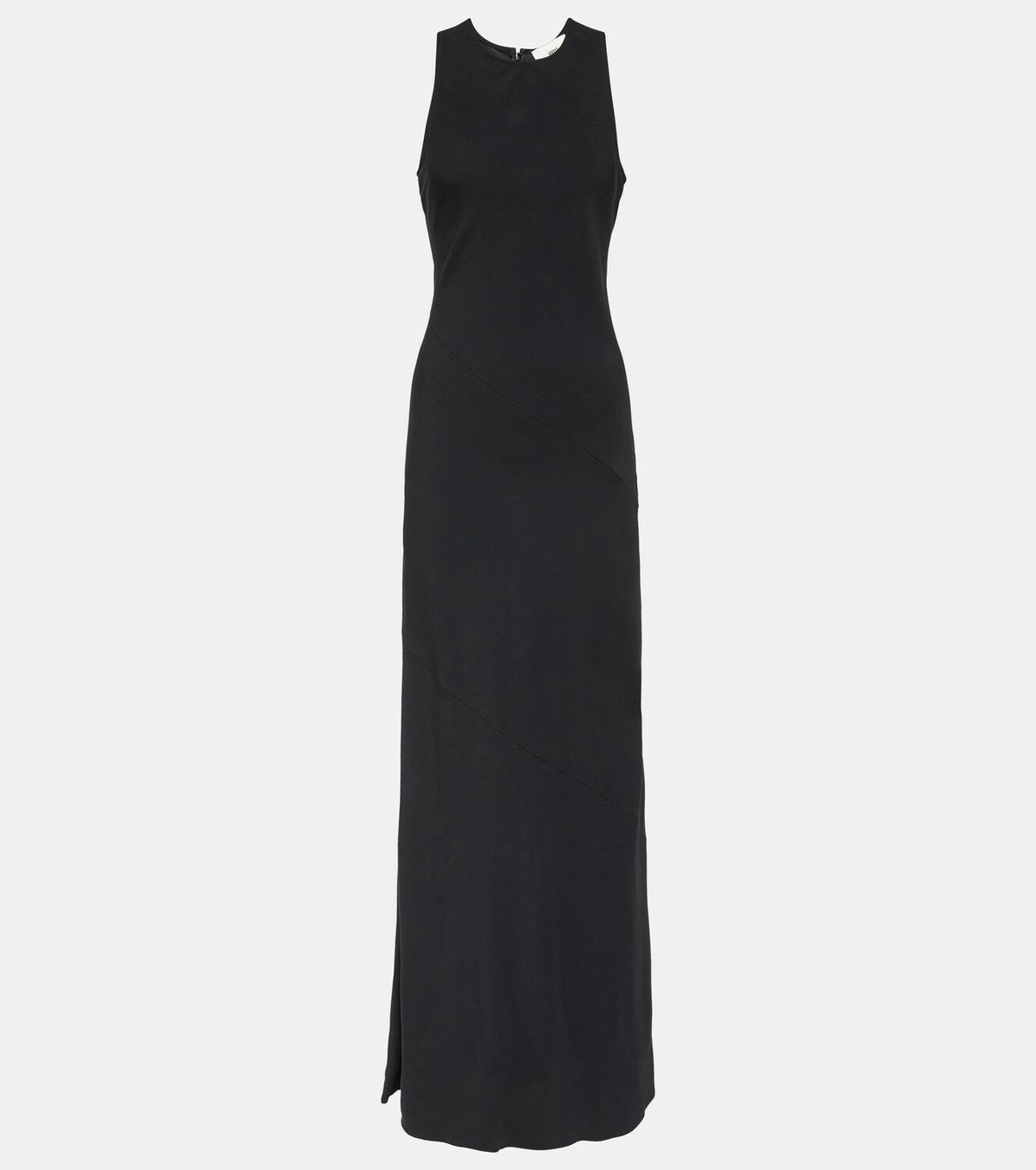 ワンピース AMI PARIS SS25 Black jersey dress (FDR366AC0014 001) Ami Paris Jersey maxi dress AMI