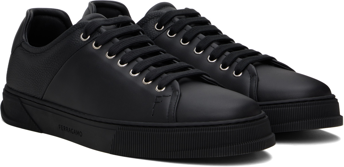 Ferragamo Black Low Cut Sneakers Salvatore Ferragamo