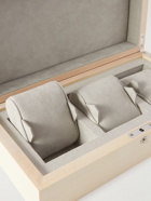 Berluti - Scritto Leather-Trimmed Birch Wood Watch Box