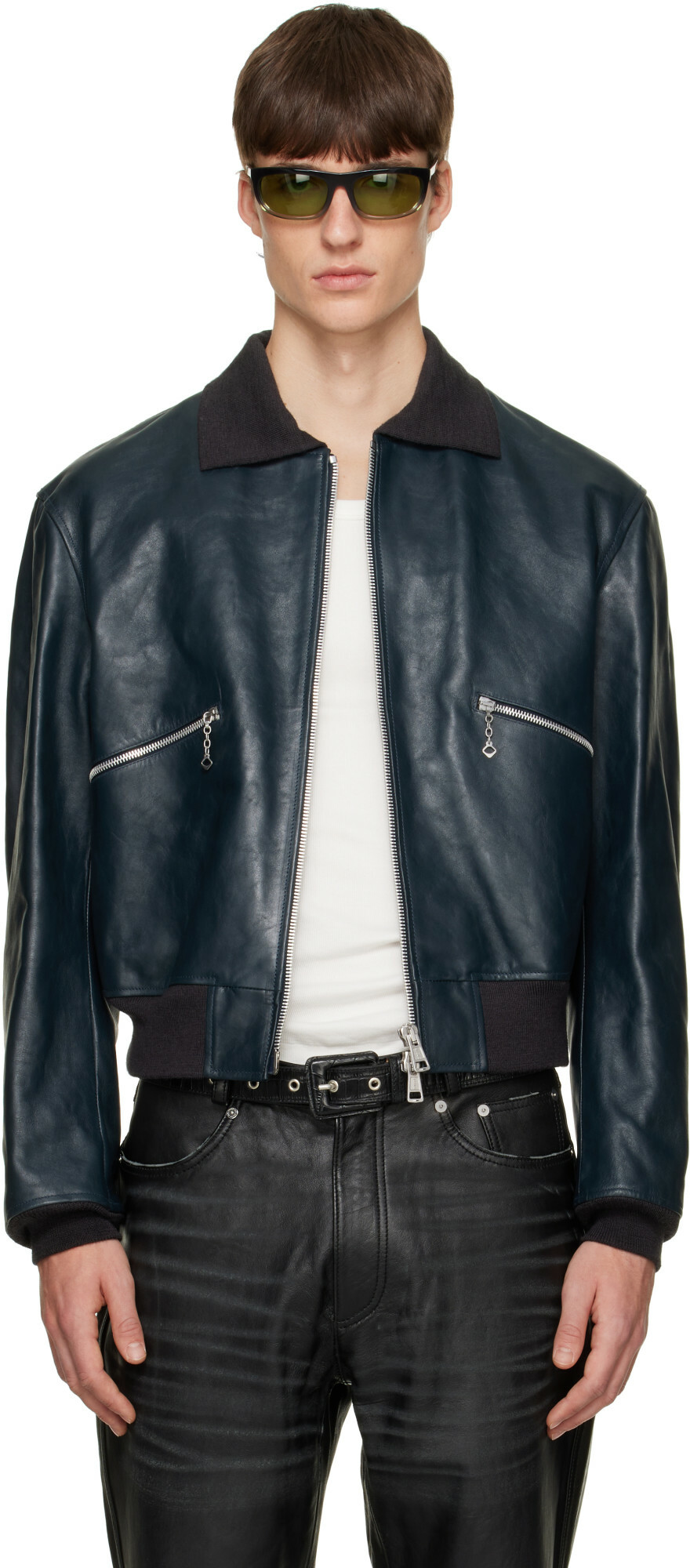 OUR LEGACY Blue Mini Bomber Jacket