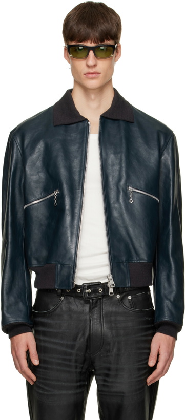 Photo: OUR LEGACY Blue Mini Bomber Jacket