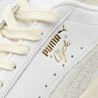 Puma Men's Clyde Base Sneakers in White/Gold