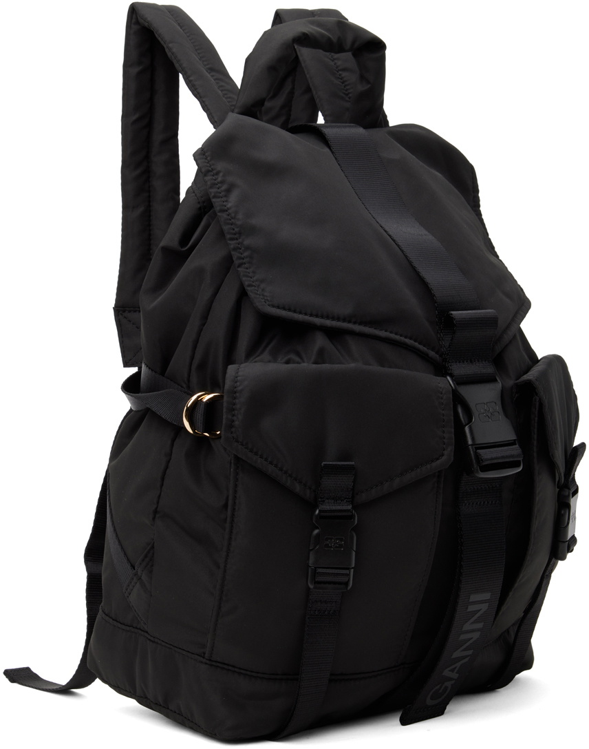 GANNI Black Tech Backpack