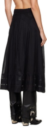 Isabel Marant Etoile Black Garliana Midi Skirt