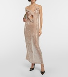 Magda Butrym Crystal-embellished sequined gown
