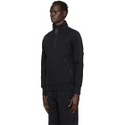 C.P. Company Black Garment-Dyed Quarter Zip Sweatshirt