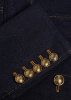 Veronica Beard Claude Dickey Double-breasted Denim Blazer Dark Blue