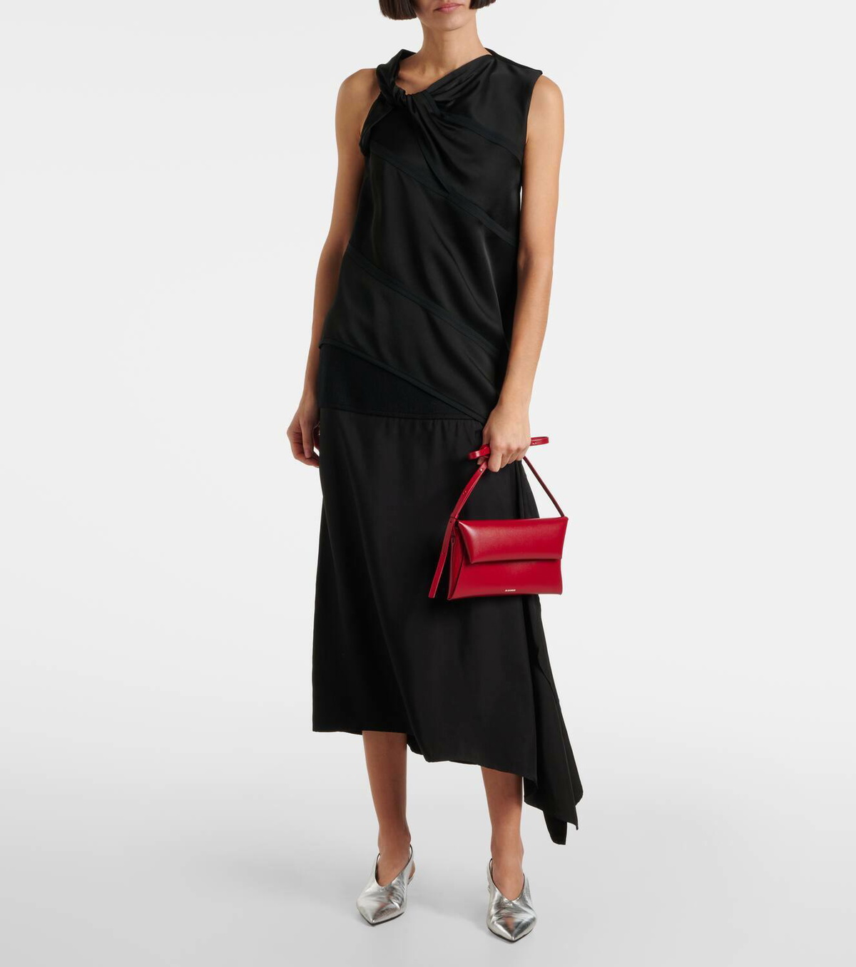 小物 JILSANDER/FOLDED MINI PURSE LEATHER/1652 Jil Sander Folded Small leather crossbody bag Jil Sander