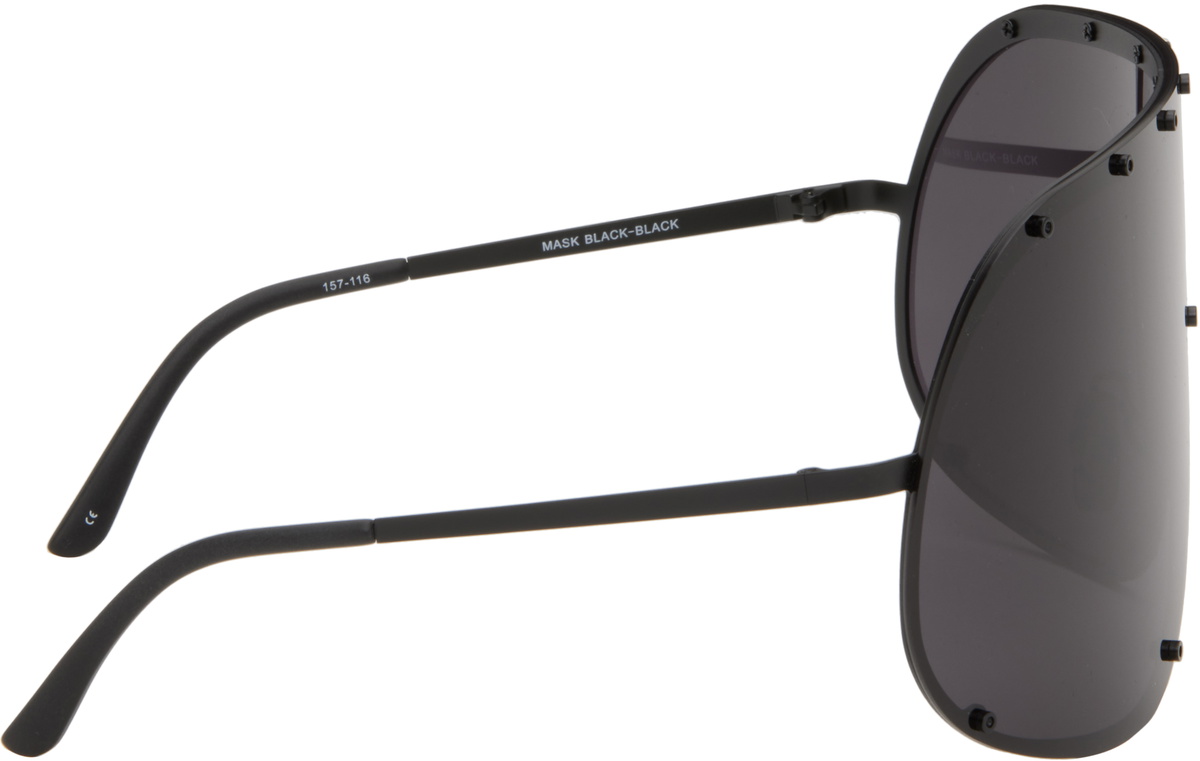 Rick Owens Black Temple Shield Sunglasses