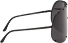 Rick Owens Black Temple Shield Sunglasses